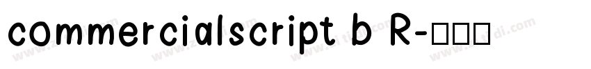 commercialscript b R字体转换